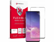 ForCell Flexibilní 5D hybridní sklo pro Samsung Galaxy S10+ černé (Hot Bending) - funkční čtečka