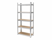 Rebel Kovová úložná police 150x70x30 stříbrná Rebel