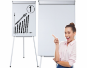 LeanToys Flipchart Magnetická tabule na flipchart na stativu bílá 70x100 cm LEAN Toys