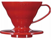 Hario Hario Keramický odkapávač V60-01 Červený