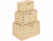 Atmosphera Tkané úložné boxy ELIO, 3 nádoby různých velikostí