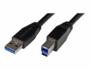 StarTech Kabel USB-A na USB-B 5m černý (USB3SAB5M)