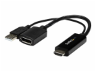 StarTech AV adaptér HDMI - DisplayPort + USB-A černý (HD2DP)