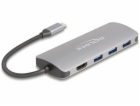 Delock 7portový USB Hub 10 Gbps a 4K HDMI výstup s podpor...