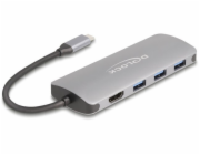 Delock 7portový USB Hub 10 Gbps a 4K HDMI výstup s podporou USB Type-C a PD 3.0 90 Wattů