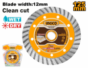 Ingco DMD031251 Kotouč řezný, diamantový lamelový 125x1