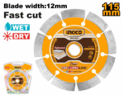 Ingco DMD0111513 Kotouč řezný, diamantový, suché řezání 115x1