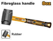 Ingco HRUH8808 Kladivo gumové černé 220g sklolaminát