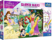 Trefl Puzzle 24 dílků SUPER MAXI Šťastné princezny, Disney princezny