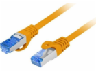 Lanberg Patchcord cat.6a S/FTP LSZH CCA 0,25m oranžový, f...