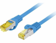 Lanberg Patchcord kat.6a S/FTP LSZH CU 0,25m modrý Fluke