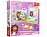 Trefl Gabbyin domeček pro panenky 2v1 puzzle s poznámkami a kočičí kamarádkou Gabbys Dollhouse