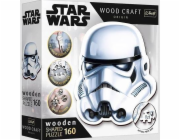 Trefl Dřevěné puzzle 160 dílků - obrys helmy Stormtroopera