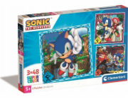 Clementoni Puzzle 3x48 dílků Sonic