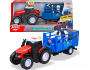 Dickie FARMÁŘSKÝ traktor Massey Ferguson s přívěsem, 26 cm