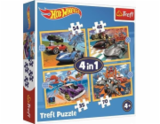 Trefl Puzzle 4v1 vozidla Hot Wheels