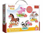 Trefl Klasické dětské puzzle na farmě Babaski a plyšový m...