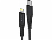 Extralink Pletený kabel USB Type-C na Lightning Smart Life 27W 2m černý