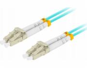 Lanberg Optický patchcord mm LC/UPC-LC/UPC duplex 3,0 mm OM3 50/125 0,5 m aqua