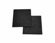 NENURODYTA_V Gumová dlaždice, 50 x 50 x 2 cm, černá