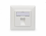 DIGITUS Zásuvka modulární 1 port, neosazená pod omítku, German 80x80, centr.plate 50x50 úhlový