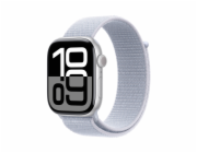Apple Watch Series 10 GPS + Cellular 42mm Silver Aluminium Case with Blue Cloud Sport Loop