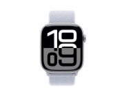Apple Watch Series 10 GPS + Cellular 46mm Silver Aluminium Case with Blue Cloud Sport Loop