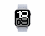 Apple Watch Series 10 GPS + Cellular 46mm Silver Aluminium Case with Blue Cloud Sport Loop