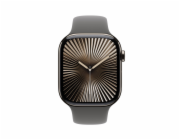 Apple Watch Series 10 GPS + Cellular 46mm Natural Titanium Case with Stone Grey Sport Band - S/M