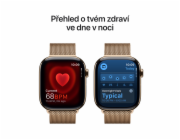 Apple Watch Series 10 GPS + Cellular 46mm Gold Titanium Case with Gold Milanese Loop - M/L