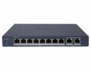 Hikvision DS-3E1510P-EI/M, 8 portový Gigabitový, Smart PoE switch