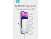Devia powerbank Kintone Built-in Dual Cable 10000 mAh - White