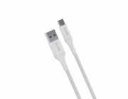 iStores by Epico Braided Cable 0.3m USB-C to USB-A - bílý