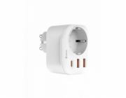 Deví síťová nabíječka Smart Series 2A+C PD 20W Auto Power Socket - White