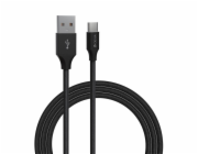Deví kabel USB-A to USB-C Gracious Woven Cable 1m - Black