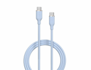 Deví kabel USB-C to USB-C Jelly Series Silicone Cable 1.2m - Blue