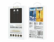 Deví kabel USB-C to USB-C Jelly Series Silicone Cable 1.2m - Black