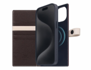 SLG Design pouzdro D8 Magsafe Hybrid Full Grain Leather pro iPhone 15 Plus - Brown Cream