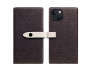 SLG Design pouzdro D8 Magsafe Hybrid Full Grain Leather pro iPhone 15 - Brown Cream