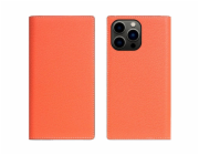 SLG Design pouzdro D8 Neon Full Grain Leather Diary pro iPhone 15 Pro - Coral