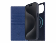 SLG Design pouzdro D8 Magsafe Full Grain Leather pro iPhone 15 Plus - Navy Blue