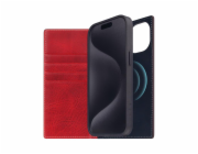 SLG Design pouzdro D7 Magsafe Italian Wax Leather pro iPhone 15 - Red