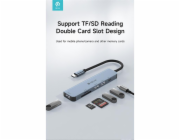 Devia USB-C Hub Leopard Series 5-in-1 EC135 - Deep Gray