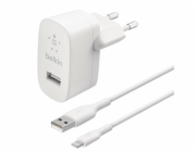Belkin Boost Charge USB-A Wall Charger 12W + 1m USB/Lightning kabel - White