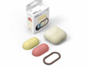 Elago Airpods Silicone Duo Hang Case - Nightglow Gold Pearl/ Yellow, Rose