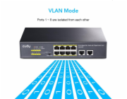 Cudy GS1010P - 8-Port Gigabit PoE+ Switch with 2 Gigabit Uplink Ports 120W