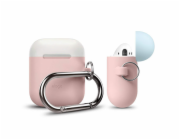 Elago Airpods Silicone Duo Hang Case - Pink/White, Pastel Blue