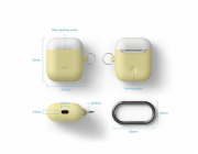 Elago Airpods Silicone Duo Hang Case - Yellow/ White, Pastel Blue