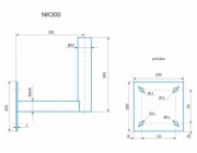 CSAT NK300 masivní konzole odsazení 30cm
