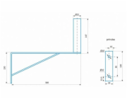 CSAT KM300 dvoubodový kovový držák, 30cm od zdi